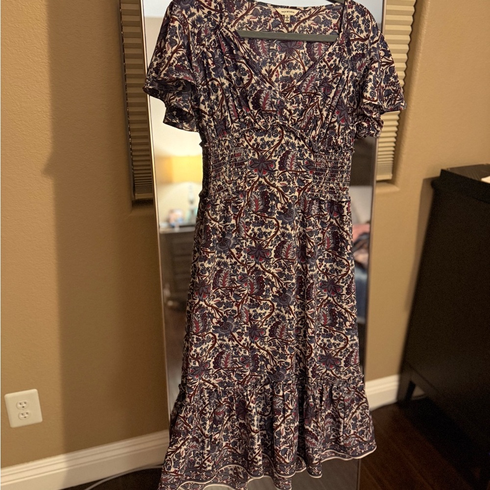 Max Studio Multicolor Patterned Midi Dress